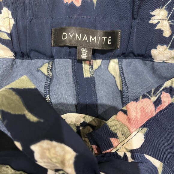 Dynamite - Navy Blue Floral Dress Pants - Picture 6 of 7